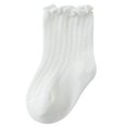 thumbnail image 1 of Ticikt 1 Pair Kids Cute Ankle Socks Girls Solid Low Cut Socks Colorful Patterned Casual Mesh Short Summer Sock,Color:White,3-5 Years, 1 of 2