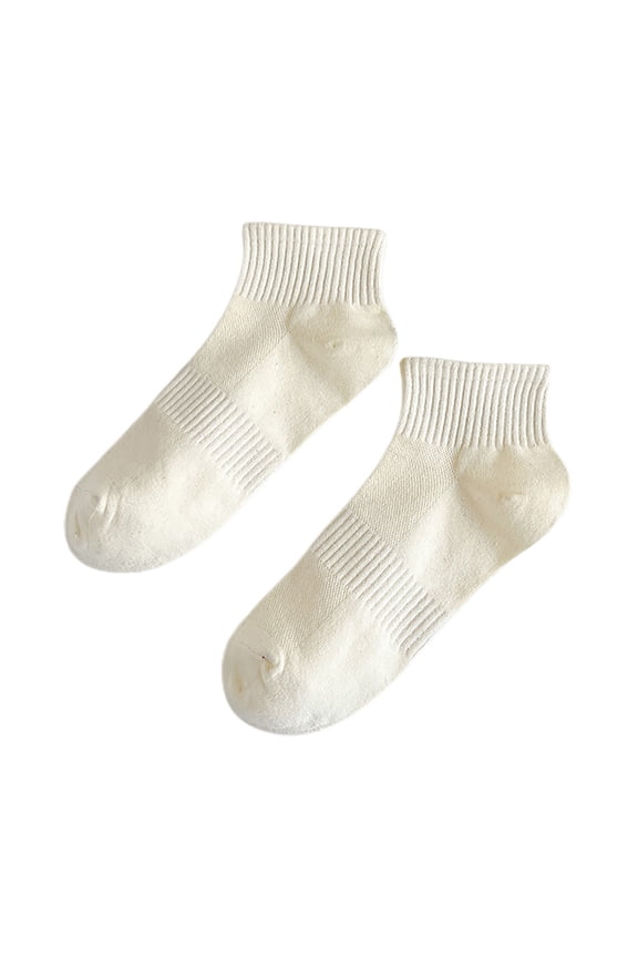 1 Pairs Women's Ballerina Socks Solid Short Socks Mesh Breathability Splice Socks Boat Socks