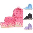 thumbnail image 1 of Ticikt 3 In 1 Ice Cream Print Backpack Set, Large Capacity Casual Daypack with Crossbody Bag and Pencil Pouch, 1 of 5