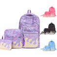 thumbnail image 1 of Ticikt 3 In 1 Ice Cream Print Backpack Set, Large Capacity Casual Daypack with Crossbody Bag and Pencil Pouch, 1 of 3