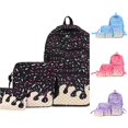 thumbnail image 1 of Ticikt 3 In 1 Ice Cream Print Backpack Set, Large Capacity Casual Daypack with Crossbody Bag and Pencil Pouch, 1 of 5