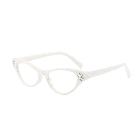 Ticikt 50s Rhinestone Cat Eye Sunglasses, Retro Lady Granny Glasses for Hop Dress Up Daily Wear Party