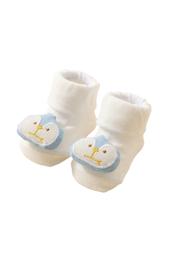 Baby Booties New Born Toddler First Walkers Non- Stay On Boots Crib Shoes Sock Warm Knit Booties,Color:Blue