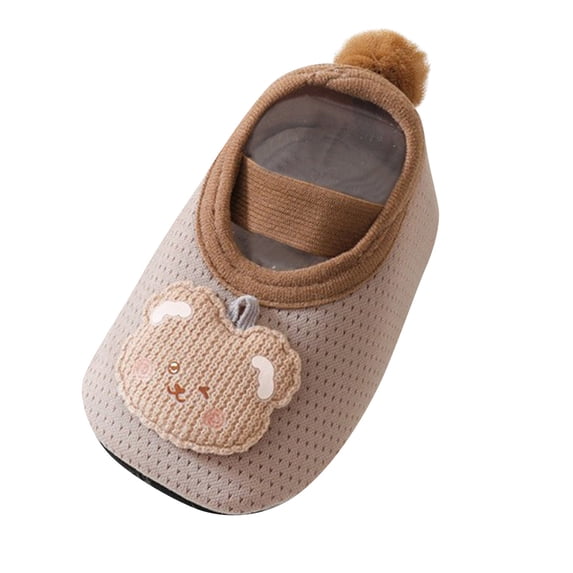 Ticikt Baby Booties New Born Toddler First Walkers Non- Stay On Boots Crib Shoes Sock Warm Knit Booties,Color:Brown