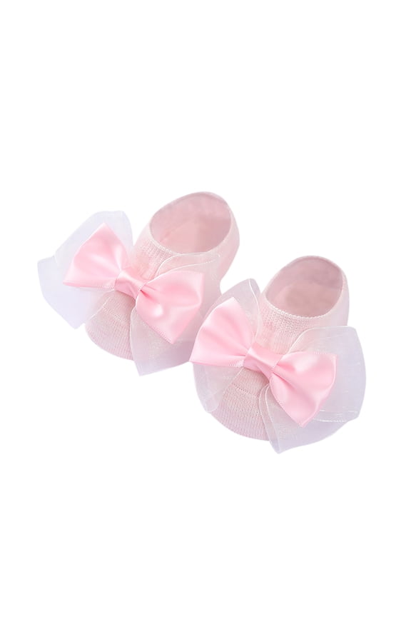Baby Booties New Born Toddler First Walkers Non- Stay On Boots Crib Shoes Sock Warm Knit Booties,Color:Pink