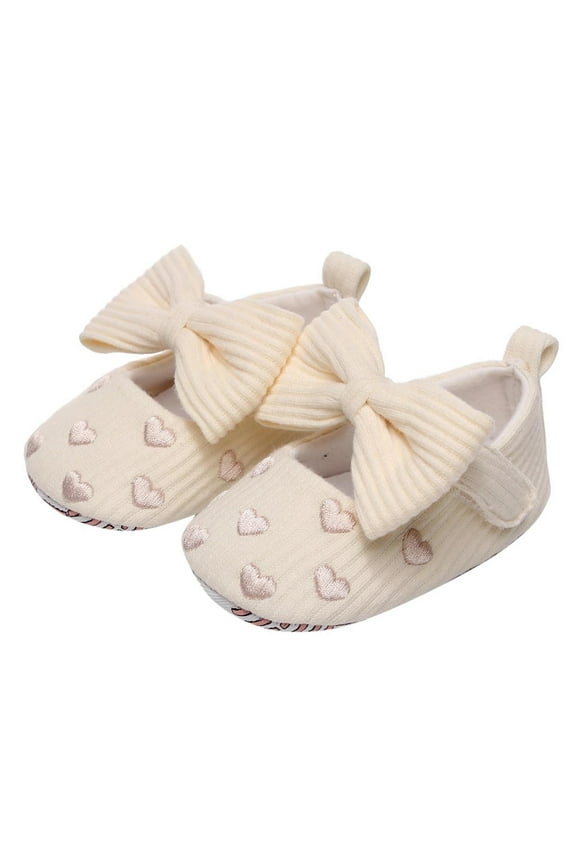 Ticikt Baby Boys Girls Slippers Cozy Booties Soft Bottom Warm Cartoon Socks Crib Shoes,Color:Beige,Size:0-6 Months