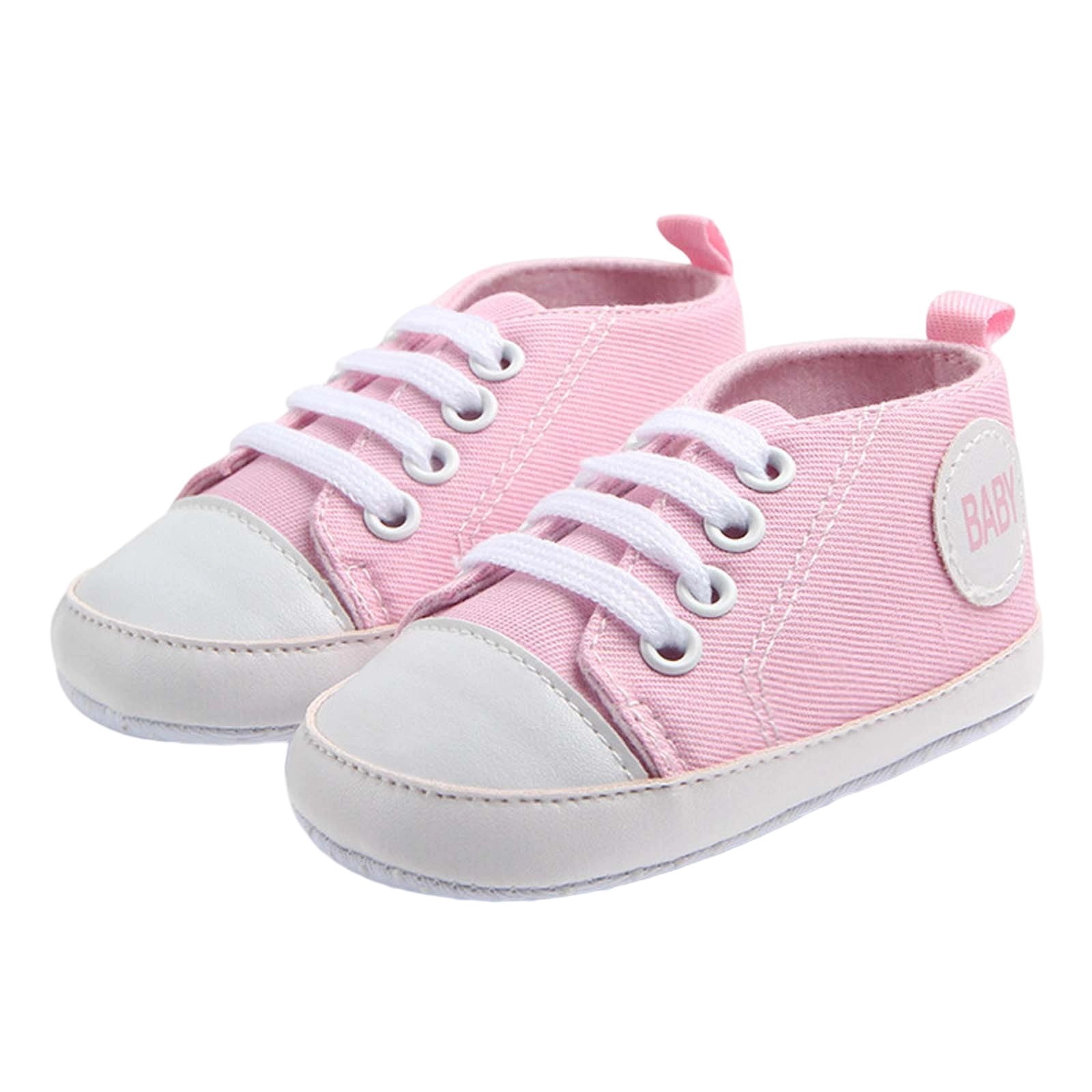 Walkier Baby Ticikt Baby Canvas Sneakers, Soft Sole Anti First Walker On Crib Shoes ...