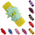 thumbnail image 1 of Ticikt Baby Crochet Headbands, Colorful Tulle Bow Elastic Hair Bands Cute Girls Floral Hair Accessories, 1 of 3