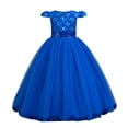 thumbnail image 1 of Ticikt Baby Elegant Flower Girls Dresses with Bow Special Occasion Wedding Birthday Party Fancy Tiered Gown, 1 of 7