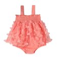 thumbnail image 1 of Ticikt Baby Girls Summer Bodysuits Sleeveless Romper Casual Outfit for 0-24 Months Soft Breathable Polyester for Daily Wear,Color:Watermelon Red, 1 of 7