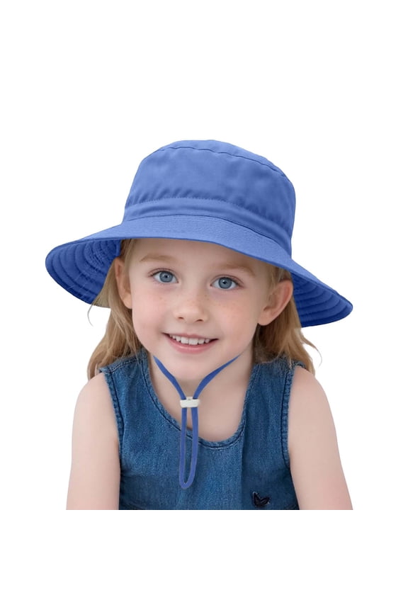 Baby Sun Hat Toddler Bucket Hats Summer Sun Protective Kids Beach Hats Wide Brim Outdoor Camping Hat for Boys Girls 0-6Y