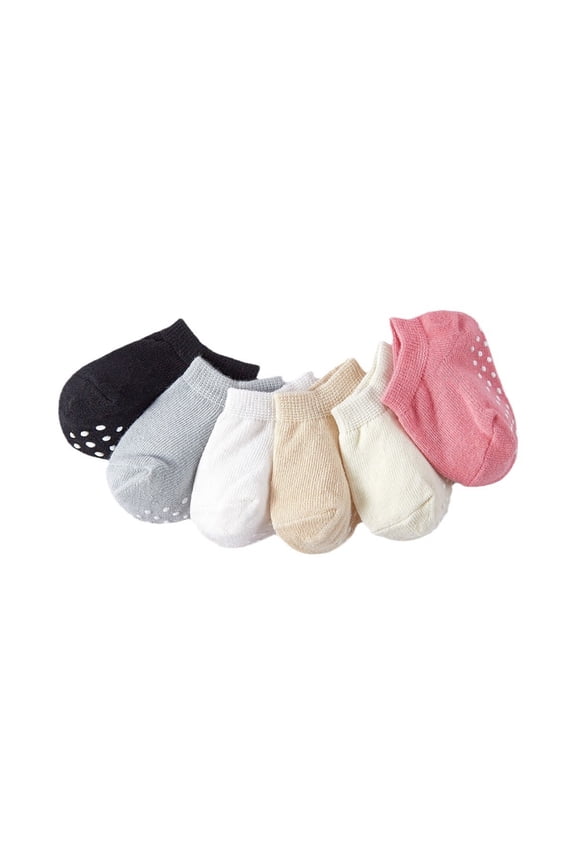 Baby and Toddler Floor Socks,Soft Cotton Non-Slip Ankle Socks for New Born,Boys and Girls,Color:OTHER,6cm/2.36''