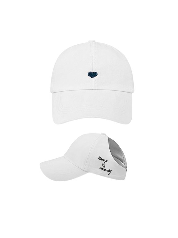 Backless Cap for Women Natural Curly Hair Hat Baseball Cap Afro Puff Ponytail Hat,Color:White