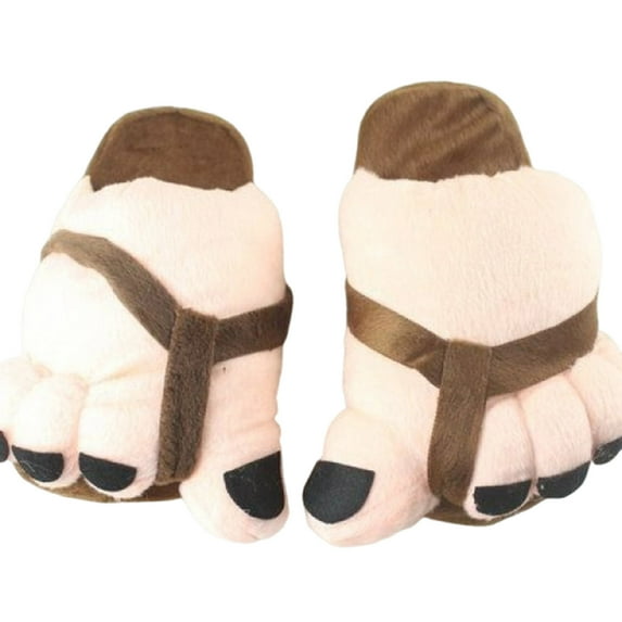 Ticikt Big Toe Shoes,Cartoon Toe Shoes,Warm Soft Slippers,Male Female Winter Cartoon Funny Indoor Shoes,Color:Coffee,Size:8-10