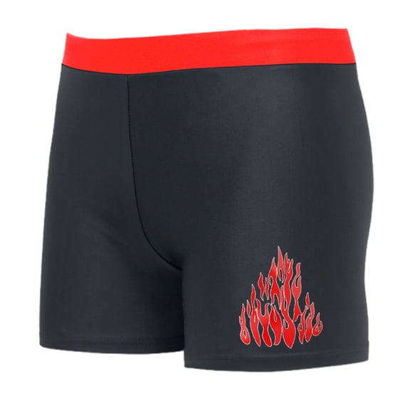 Ticikt Boy's Cartoon Print Swim Trunks Kids Swimming Shorts Boxer Swimwear Summer Beach Compression Bathing,Color:Red,Size:7-9 Years