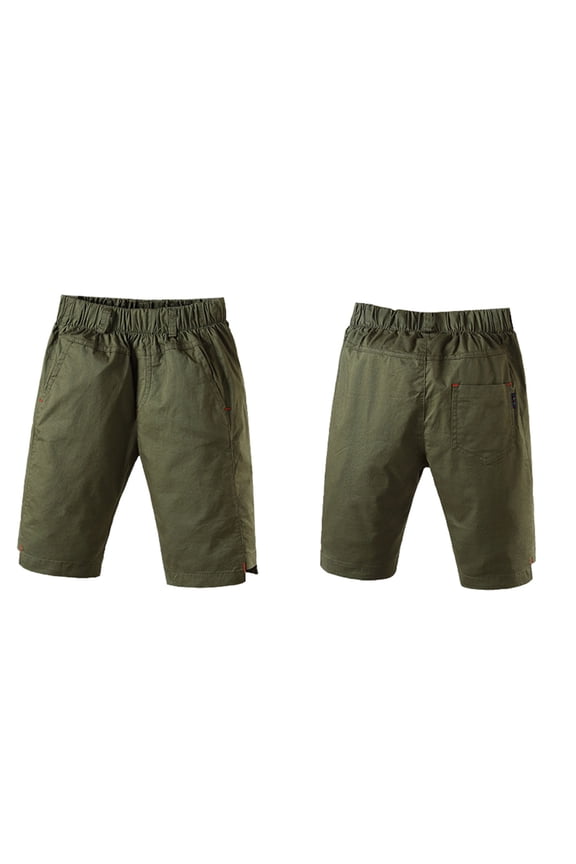 Ticikt Boy's Summer Khaki Shorts, Boys Shorts School Uniform Flat Front Twill Chino Shorts,Color:Green,9-10 Years