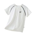 thumbnail image 1 of Ticikt Boy's UPF 50+ Rash Guard Athletic Shirts Short Sleeve Sport Fishing Surfing Water Beach Shirts Quick Drying Top,Color:White,Size:120, 1 of 4