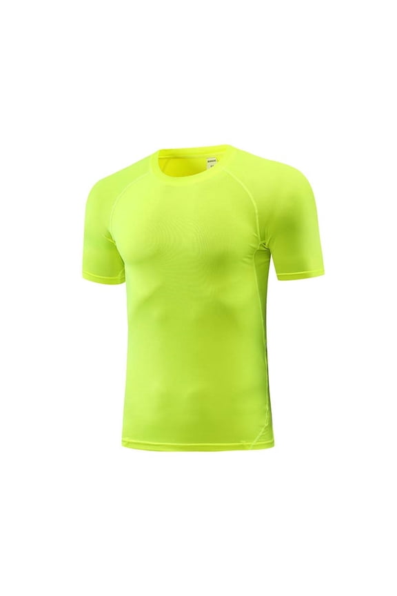 Ticikt Boys Compression Shirt, Youth Athletic Quick Drying Undershirt Kids Sport Base Layer for Baseball Football Training,Color:Green,Size:5-7 Years