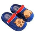 thumbnail image 1 of Ticikt Boys Girls Children's Flip Flops Breathable Quick Dry Beach Shoes Soft EVA Summer Sandals for Kids 3-9 Years,Color:Navy, 1 of 3