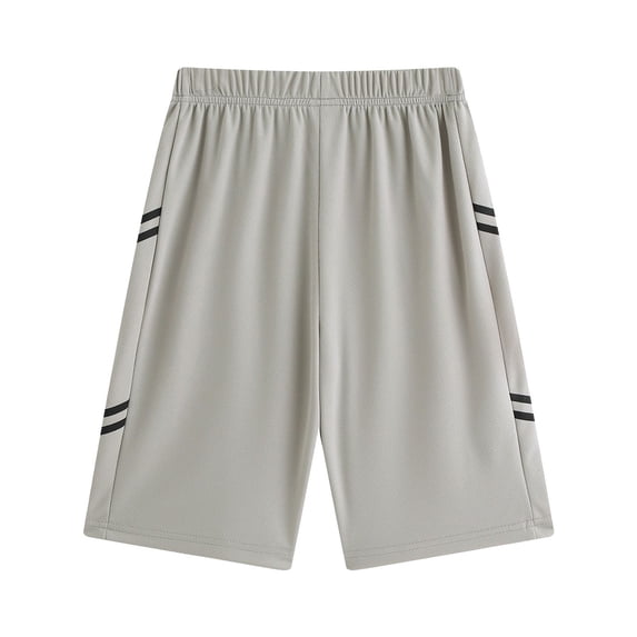 Ticikt Boys Gym Shorts - Active Mesh Training Basketball Workout Running Gym Athletic Shorts - Youth Kids Activewear,Color:Grey,11-12 Years