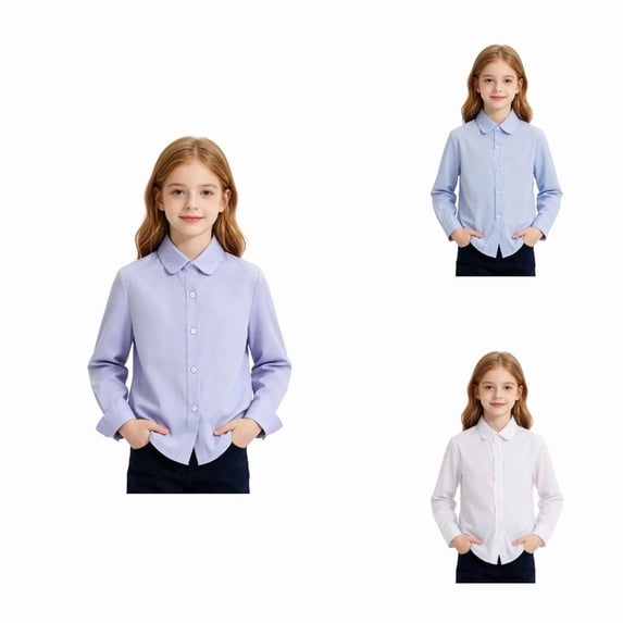 Ticikt Boys Long Sleeve Dress Shirt Youth Formal Performance for School Stage Events,Purple