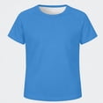 thumbnail image 1 of Ticikt Boys' Mesh Short Sleeve T-Shirt, Kids Quick Dry Breathable Athletic Tee, Lightweight Crew Neck Sports T Shirt for Kids 3-12Y,Sky Blue, 1 of 4