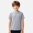 thumbnail image 1 of Ticikt Boys' Short Sleeve Rash Guard, UPF 50+ Sun Protection Swim Shirt for Kids,Grey, 1 of 4