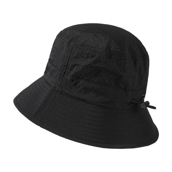 Ticikt Breathable Mesh Bucket Hat for Men Women Summer Outdoor Sun Casual Adjustable Unisex Fisherman Hat,Color:Black