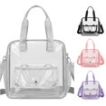 thumbnail image 1 of Ticikt Clear Tote Bag, Multi Pocket Waterproof Transparent Handbag with Detachable Strap for Beach Concert Travel, 1 of 9
