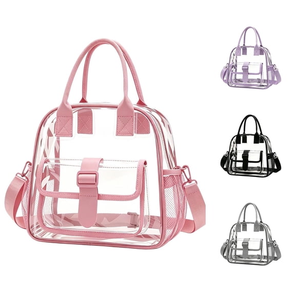 Ticikt Clear Tote Bag Stadium Approved, Thickened Heavy Duty Transparent Tote Bag Water Resistant