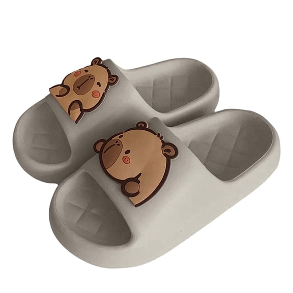 Ticikt Cute and Capybara EVA Thong Sandals Casual Home Soft Soled Slippers,Color:Brown,Size:11