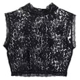 thumbnail image 1 of Ticikt Detachable Stand Collar Sleeveless Pullover Underwear Collar Turtleneck False Collar Half Blouse Dickey Collar,Color:Black, 1 of 4
