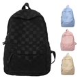 thumbnail image 1 of Ticikt Embossed Checkerboard Backpack, Large Capacity Minimalist Casual Daypack for Men Women School Travel, 1 of 7