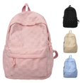 thumbnail image 1 of Ticikt Embossed Checkerboard Backpack, Large Capacity Minimalist Casual Daypack for Men Women School Travel, 1 of 9