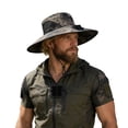 thumbnail image 1 of Ticikt Extra Wide Brim Solar Fan Hat, Mens Fishing Hiking Hat, Neck Flap Sun Hat, Solar Powered Cooling Cap Fisherman Hats,Color:Coffee, 1 of 3