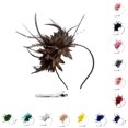 thumbnail image 1 of Ticikt Fascinators Hat for Women, Tea Party Hat Floral Lace Headband for Wedding Cocktail Party Dress Up,Coffee, 1 of 4