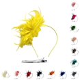 thumbnail image 1 of Ticikt Fascinators Hat for Women, Tea Party Hat Floral Lace Headband for Wedding Cocktail Party Dress Up,Yellow1, 1 of 4