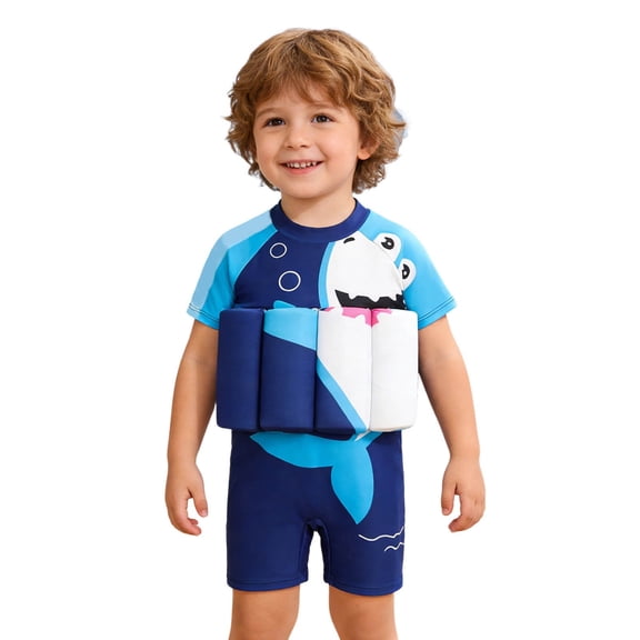Ticikt Floatie Swimsuit for Toddlers Boys Girls Floating Bathing Suit Baby Kids Float Learn to Swim Suit Floatation Beach Pool