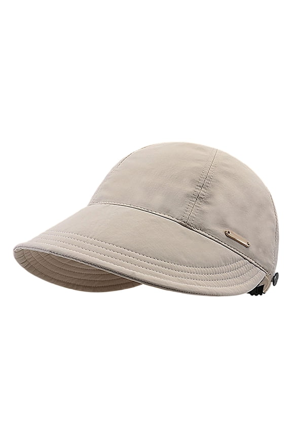 Foldable Hat for Sun UPF Wide Brim Summer Outdoor Beach Travel Visor Floppy Sun Hat Reversible Packable,Color:Beige