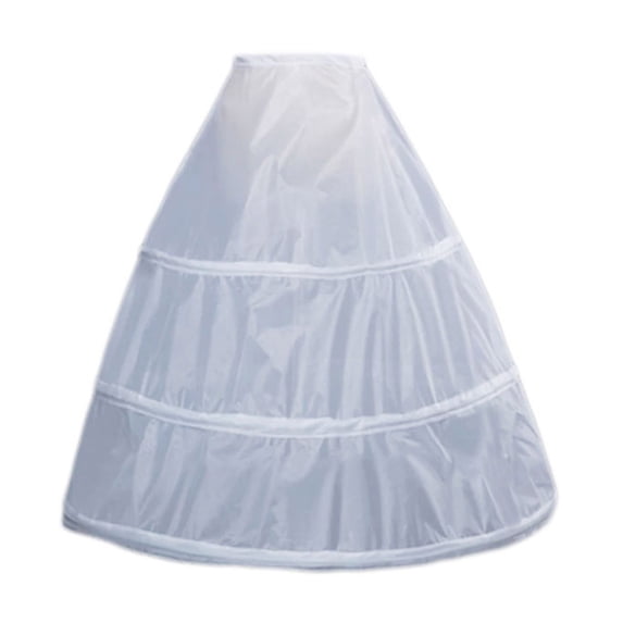 Ticikt Girls' 3 Petticoat Full Flower Girl Crinoline Skirt Crinoline Underskirt,Color:White,Size:One Size
