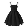 thumbnail image 1 of Ticikt Girls Dress Teen Ruched Layered Ruffle Swing Flowy Spaghetti Strap Valentine Summer Easter Tween Dresses, 1 of 8