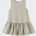 thumbnail image 1 of Ticikt Girls Flax Dress, Solid Sleeveless Ruffle Hem Casual Summer Sundress for Toddler/Little Kids,Color:Grey, 1 of 4