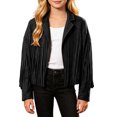 thumbnail image 1 of Ticikt Girls Fringe Jacket, Suede Cropped Coat, Notched Lapel Long Sleeve Western Style Open Front Outerwear,Black, 1 of 8