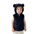 thumbnail image 1 of Ticikt Girls Hooded Vest Soft Design Zip Front Sleeveless Jacket for Indoor Outdoor Wear,Color:Navy, 1 of 4
