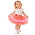 thumbnail image 1 of Ticikt Girls Layered Tulle Tutu Skirt, Elastic Waist with Satin Bow Decor, Fluffy A Line Party Skirt for Dress Up, 1 of 5