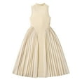 thumbnail image 1 of Ticikt Girls Princess Dress Sleeveless High Waist Casual A Lined Pleated Splicing Dresses Kids,Color:White,Size:8-9 Years, 1 of 9