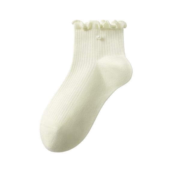 Ticikt Girls Ruffle Socks Cotton School Uniform Dress Socks,Color:Light Green,10-12 Years