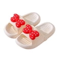 thumbnail image 1 of Ticikt Girls Slippers For Toddlers And Kids Soft Indoor Outdoor Casual Comfortable Summer Spring Shoes With Bowknot,Color:White,Size:5-5.5 Years, 1 of 4