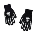 thumbnail image 1 of Ticikt Gothic Punk Skeleton Gloves, Halloween Skull Print Full Finger Gloves for Men Women Cosplay Concert Rave Party Accessories, 1 of 7