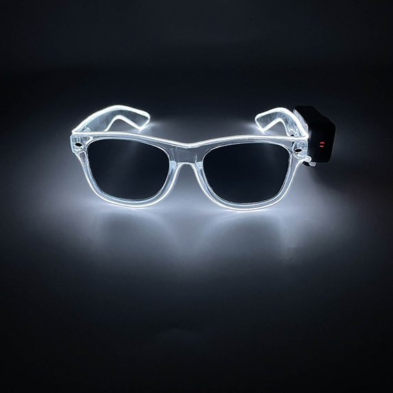 Ticikt Halloween Party Glasses LED Light Up Wireless EL Flash Glasses For Dance Rave Night Club Accessories Decoration